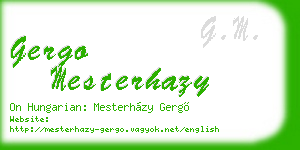 gergo mesterhazy business card