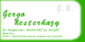 gergo mesterhazy business card